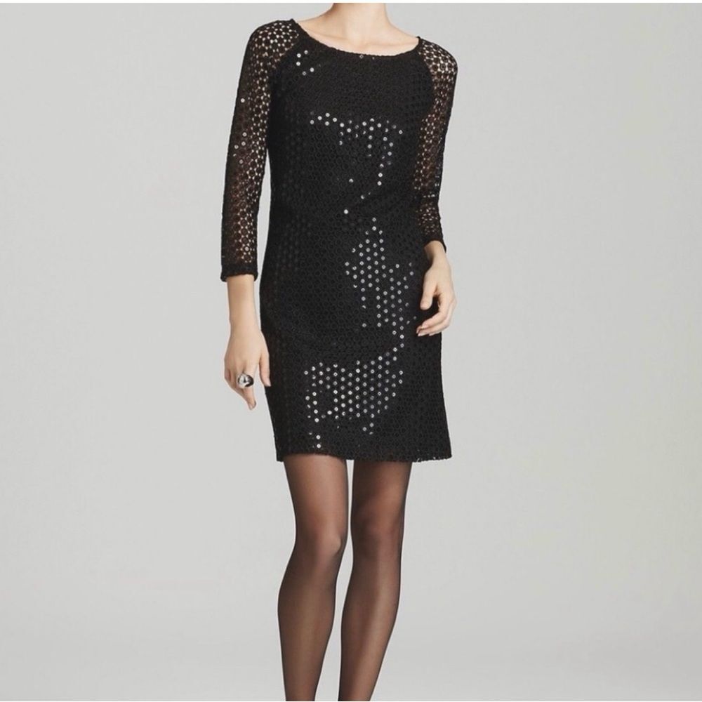 Lilly Pulitzer | Dresses | Lilly Pulitzer Black Aaliyah Putting On The Glitz Sequin Cocktail Dress Size 8